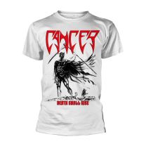 Cancer T Shirt Death Shall Rise Band Logo Death Metal Official Mens White Xl - X-Large