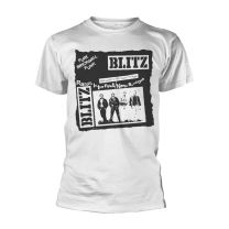 Blitz Men's Pure Brick Wall (White) T-Shirt White, White, L - Large