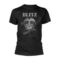 Blitz T Shirt Voice of A Generation Band Logo Official Mens Black S - Small