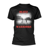 Blitz T Shirt Warriors Band Logo Official Mens Black M - Medium