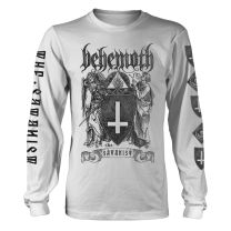 Behemoth T Shirt the Satanist Band Logo Official Mens White Long Sleeve M - Medium