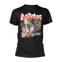 Destruction Mad Butcher Men T-Shirt Black L, 100% Cotton, Regular - Large