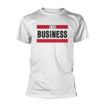 Business T Shirt Do A Runner Oi Band Logo Official Mens White Xl - X-Large