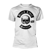 Black Label Society Skull Logo Men T-Shirt White Xxl, 100% Cotton, Regular - Xx-Large