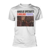 Angelic Upstarts T Shirt 2 000 000 Voices Band Logo Official Mens White L - Large
