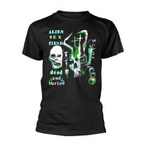 Alien Sex Fiend T Shirt Dead and Buried Band Logo Official Mens Black S - Small